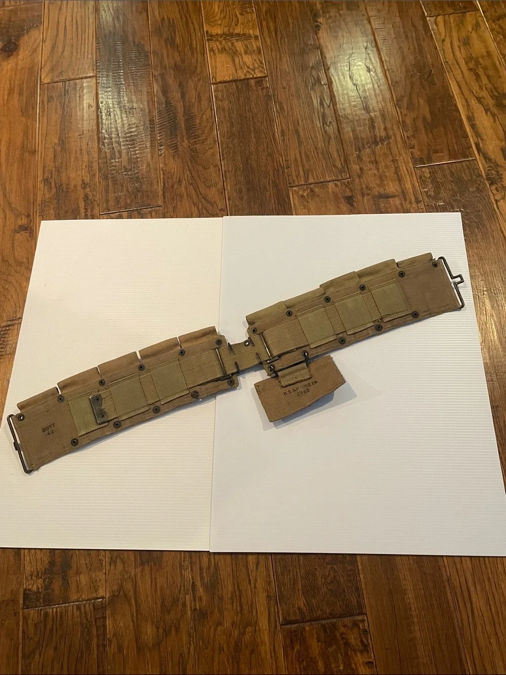 Vintage WW11 US Army Boyt 42 Cartridge Belt and Dressing Pouch